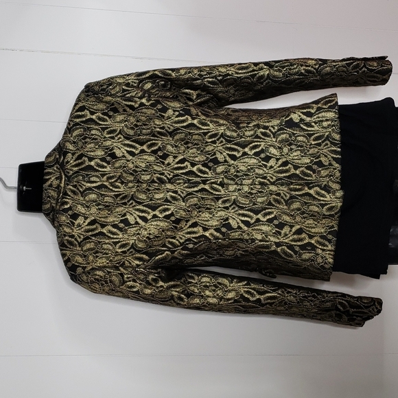 7 FOR ALL MANKIND Metallic Jacquard Blazer Sz. SM - Picture 8 of 15